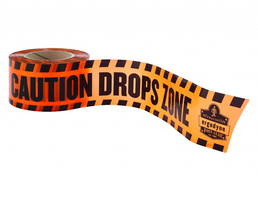 Ergodyne - Orange Caution Drop Zone 300ft Roll Tape - Safety Supplies ...